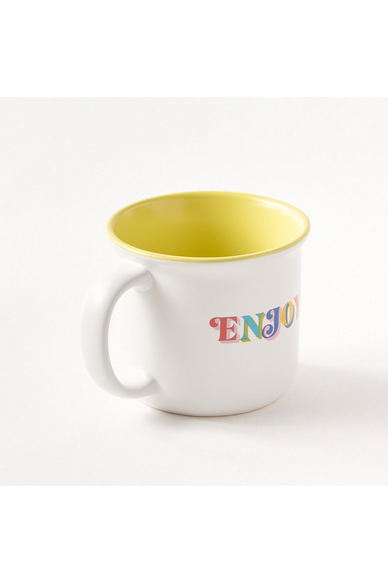 Boston Warehouse Typographic Print Ceramic Mug - 473 ml - Image 3
